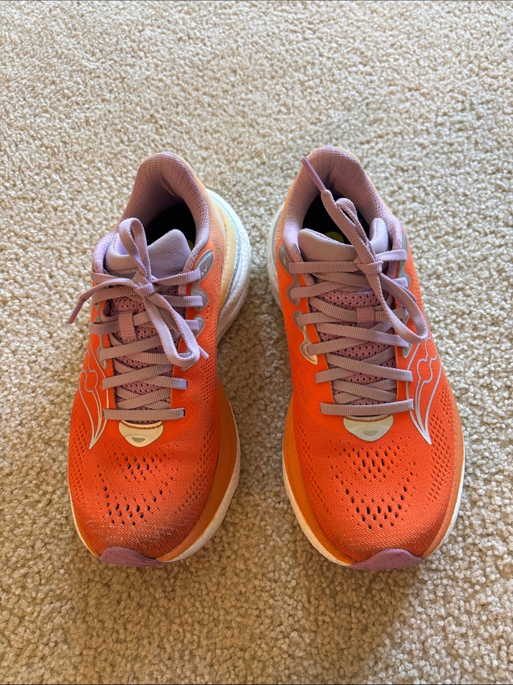 Saucony Women's Orange and Lavender Running Shoes
